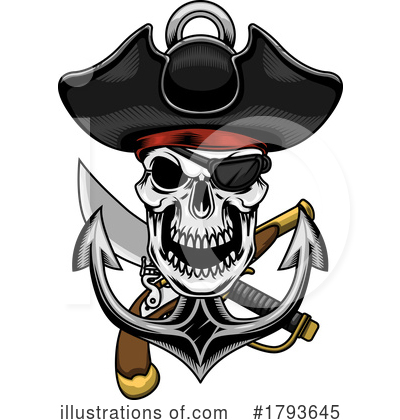 Royalty-Free (RF) Pirate Clipart Illustration by Hit Toon - Stock Sample #1793645