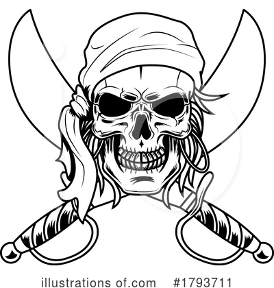 Royalty-Free (RF) Pirate Clipart Illustration by Hit Toon - Stock Sample #1793711