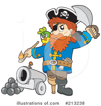 Royalty-Free (RF) Pirate Clipart Illustration by visekart - Stock Sample #213238