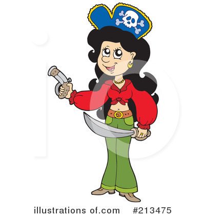 Royalty-Free (RF) Pirate Clipart Illustration by visekart - Stock Sample #213475