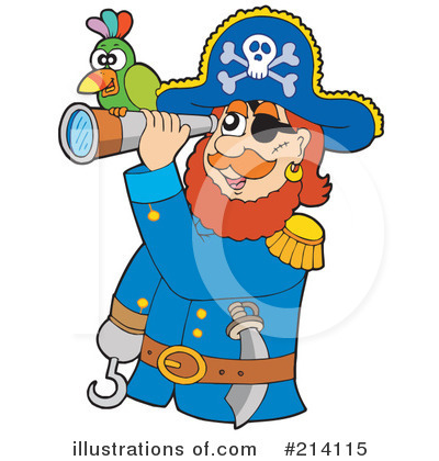 Royalty-Free (RF) Pirate Clipart Illustration by visekart - Stock Sample #214115