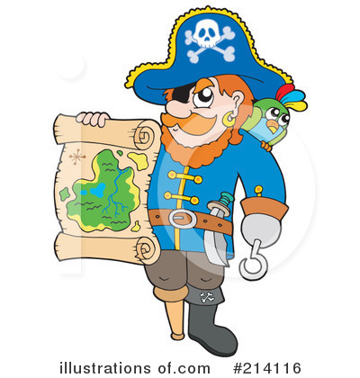 Royalty-Free (RF) Pirate Clipart Illustration by visekart - Stock Sample #214116