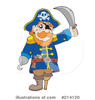 Royalty-Free (RF) Pirate Clipart Illustration by visekart - Stock Sample #214120
