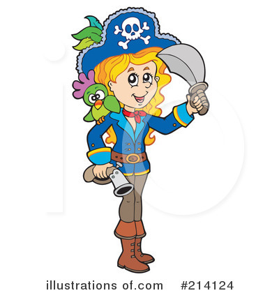 Royalty-Free (RF) Pirate Clipart Illustration by visekart - Stock Sample #214124