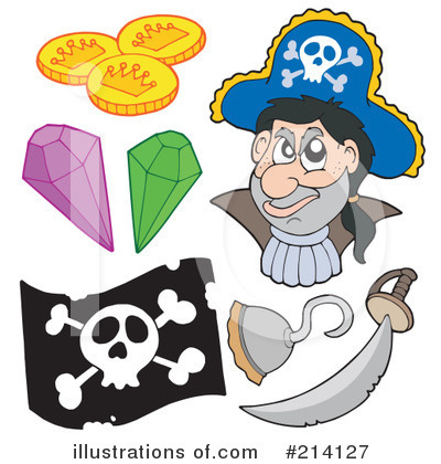 Royalty-Free (RF) Pirate Clipart Illustration by visekart - Stock Sample #214127