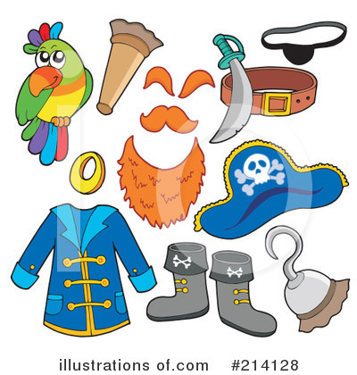 Royalty-Free (RF) Pirate Clipart Illustration by visekart - Stock Sample #214128