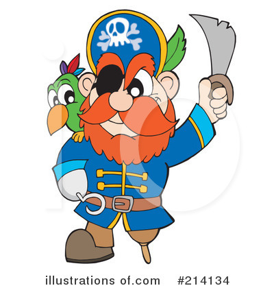 Royalty-Free (RF) Pirate Clipart Illustration by visekart - Stock Sample #214134