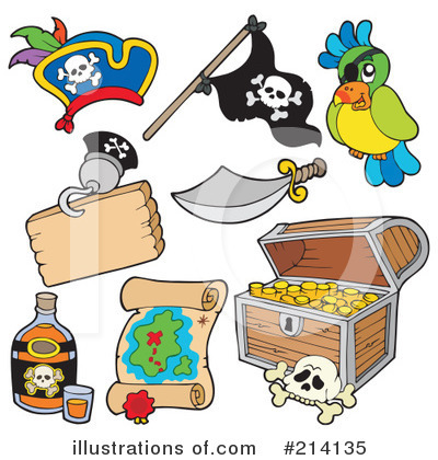 Royalty-Free (RF) Pirate Clipart Illustration by visekart - Stock Sample #214135