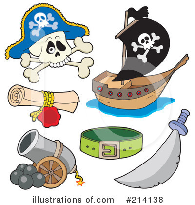 Royalty-Free (RF) Pirate Clipart Illustration by visekart - Stock Sample #214138