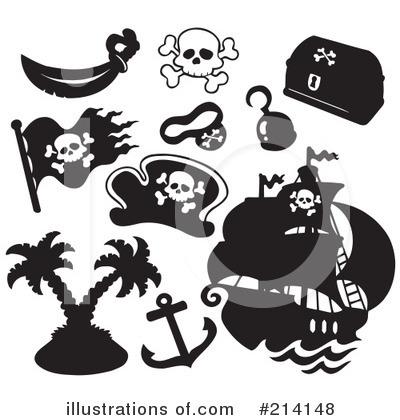 Royalty-Free (RF) Pirate Clipart Illustration by visekart - Stock Sample #214148