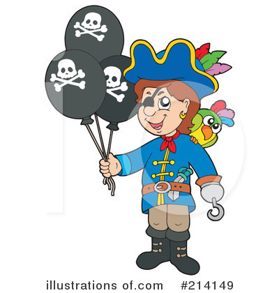 Royalty-Free (RF) Pirate Clipart Illustration by visekart - Stock Sample #214149