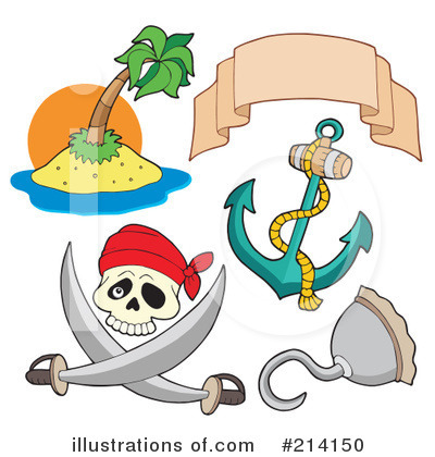 Royalty-Free (RF) Pirate Clipart Illustration by visekart - Stock Sample #214150