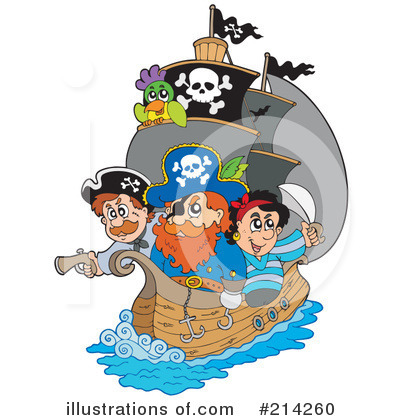 Royalty-Free (RF) Pirate Clipart Illustration by visekart - Stock Sample #214260