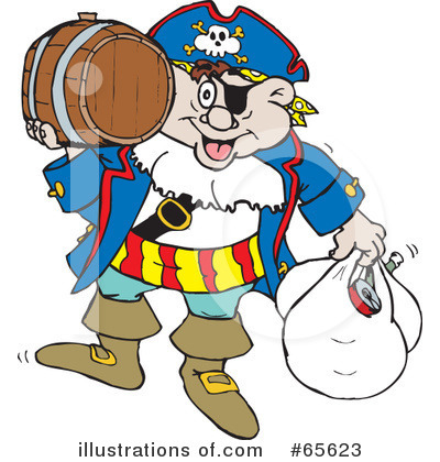 Royalty-Free (RF) Pirate Clipart Illustration by Dennis Holmes Designs - Stock Sample #65623