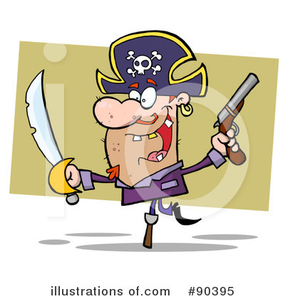 Royalty-Free (RF) Pirate Clipart Illustration by Hit Toon - Stock Sample #90395