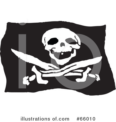 Royalty-Free (RF) Pirate Flag Clipart Illustration by Prawny - Stock Sample #66010