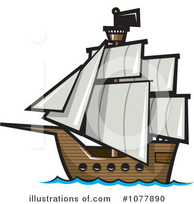 Royalty-Free (RF) Pirate Ship Clipart Illustration by jtoons - Stock Sample #1077890