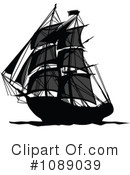 Pirate Ship Clipart #1089039 by Chromaco