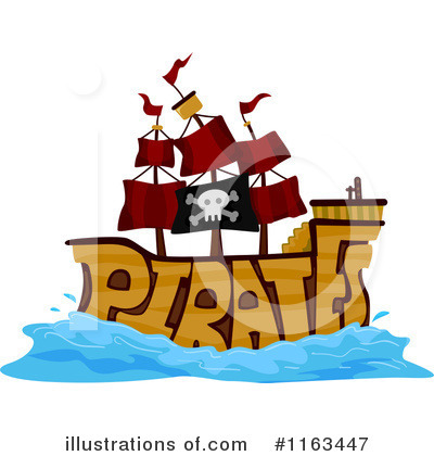 Royalty-Free (RF) Pirate Ship Clipart Illustration by BNP Design Studio - Stock Sample #1163447