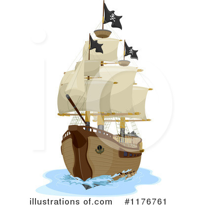 Royalty-Free (RF) Pirate Ship Clipart Illustration by BNP Design Studio - Stock Sample #1176761