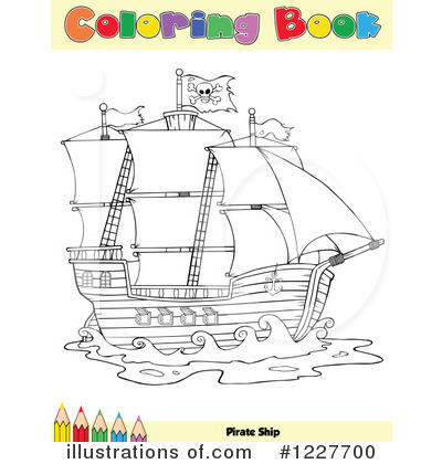 Royalty-Free (RF) Pirate Ship Clipart Illustration by Hit Toon - Stock Sample #1227700