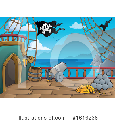 Royalty-Free (RF) Pirate Ship Clipart Illustration by visekart - Stock Sample #1616238