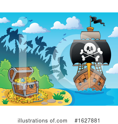 Royalty-Free (RF) Pirate Ship Clipart Illustration by visekart - Stock Sample #1627881