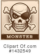 Pirate Skull Clipart #1432549 by Cory Thoman