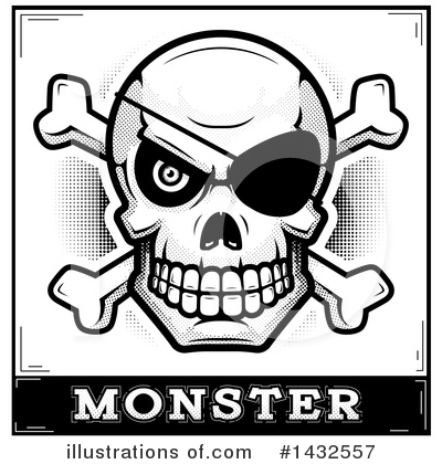 Royalty-Free (RF) Pirate Skull Clipart Illustration by Cory Thoman - Stock Sample #1432557