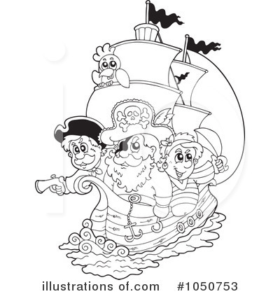 Royalty-Free (RF) Pirates Clipart Illustration by visekart - Stock Sample #1050753