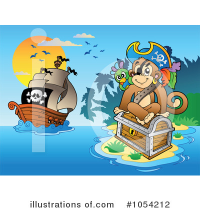 Royalty-Free (RF) Pirates Clipart Illustration by visekart - Stock Sample #1054212