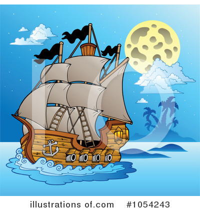 Royalty-Free (RF) Pirates Clipart Illustration by visekart - Stock Sample #1054243