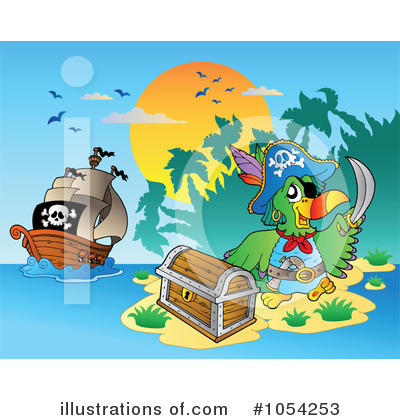 Royalty-Free (RF) Pirates Clipart Illustration by visekart - Stock Sample #1054253