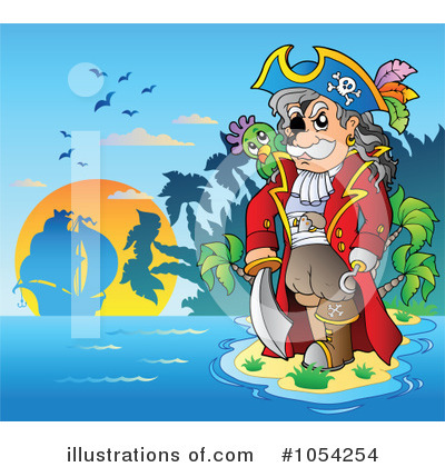 Royalty-Free (RF) Pirates Clipart Illustration by visekart - Stock Sample #1054254