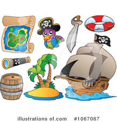 Royalty-Free (RF) Pirates Clipart Illustration by visekart - Stock Sample #1067067