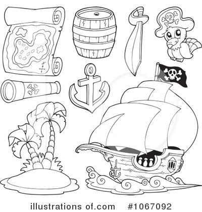 Royalty-Free (RF) Pirates Clipart Illustration by visekart - Stock Sample #1067092