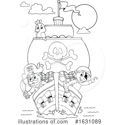 Royalty-Free (RF) Pirates Clipart Illustration by visekart - Stock Sample #1631089