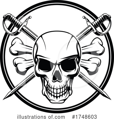 Skull And Crossbones Clipart #1748603 by Vector Tradition SM