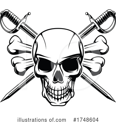 Skull And Crossbones Clipart #1748604 by Vector Tradition SM