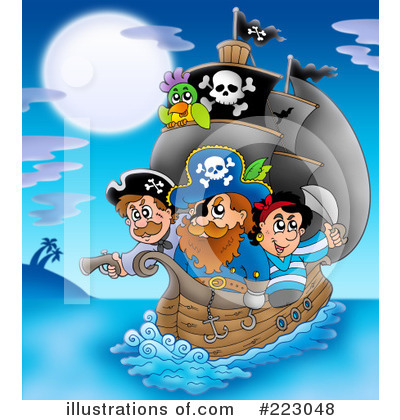 Royalty-Free (RF) Pirates Clipart Illustration by visekart - Stock Sample #223048