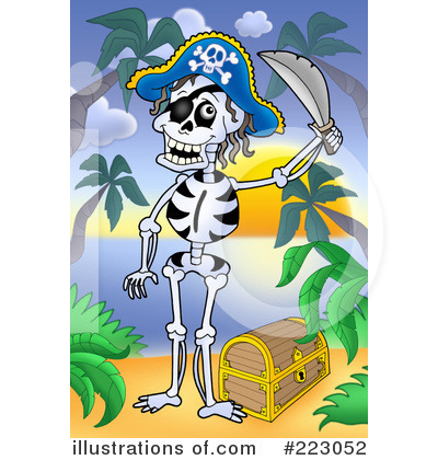 Royalty-Free (RF) Pirates Clipart Illustration by visekart - Stock Sample #223052