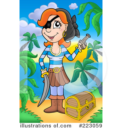 Royalty-Free (RF) Pirates Clipart Illustration by visekart - Stock Sample #223059