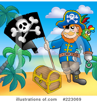 Royalty-Free (RF) Pirates Clipart Illustration by visekart - Stock Sample #223069