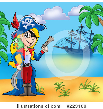 Royalty-Free (RF) Pirates Clipart Illustration by visekart - Stock Sample #223108