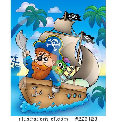 Royalty-Free (RF) Pirates Clipart Illustration by visekart - Stock Sample #223123