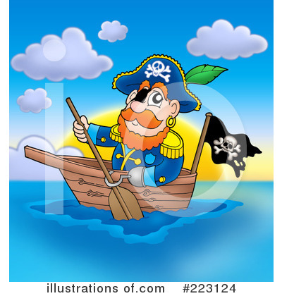 Royalty-Free (RF) Pirates Clipart Illustration by visekart - Stock Sample #223124
