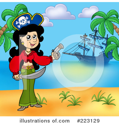 Royalty-Free (RF) Pirates Clipart Illustration by visekart - Stock Sample #223129