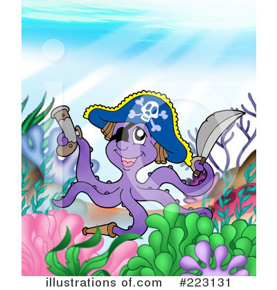 Royalty-Free (RF) Pirates Clipart Illustration by visekart - Stock Sample #223131