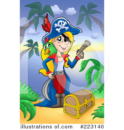 Royalty-Free (RF) Pirates Clipart Illustration by visekart - Stock Sample #223140