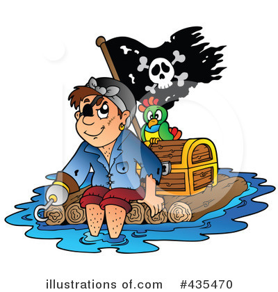 Royalty-Free (RF) Pirates Clipart Illustration by visekart - Stock Sample #435470
